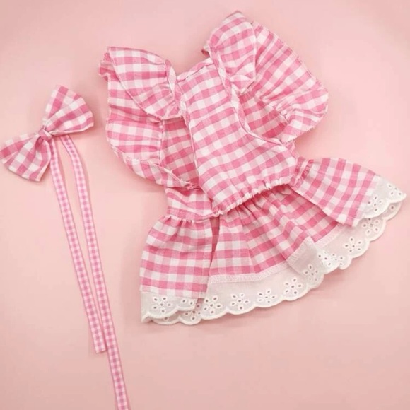 Gingham Pet Dress Set - Picture 2 of 5